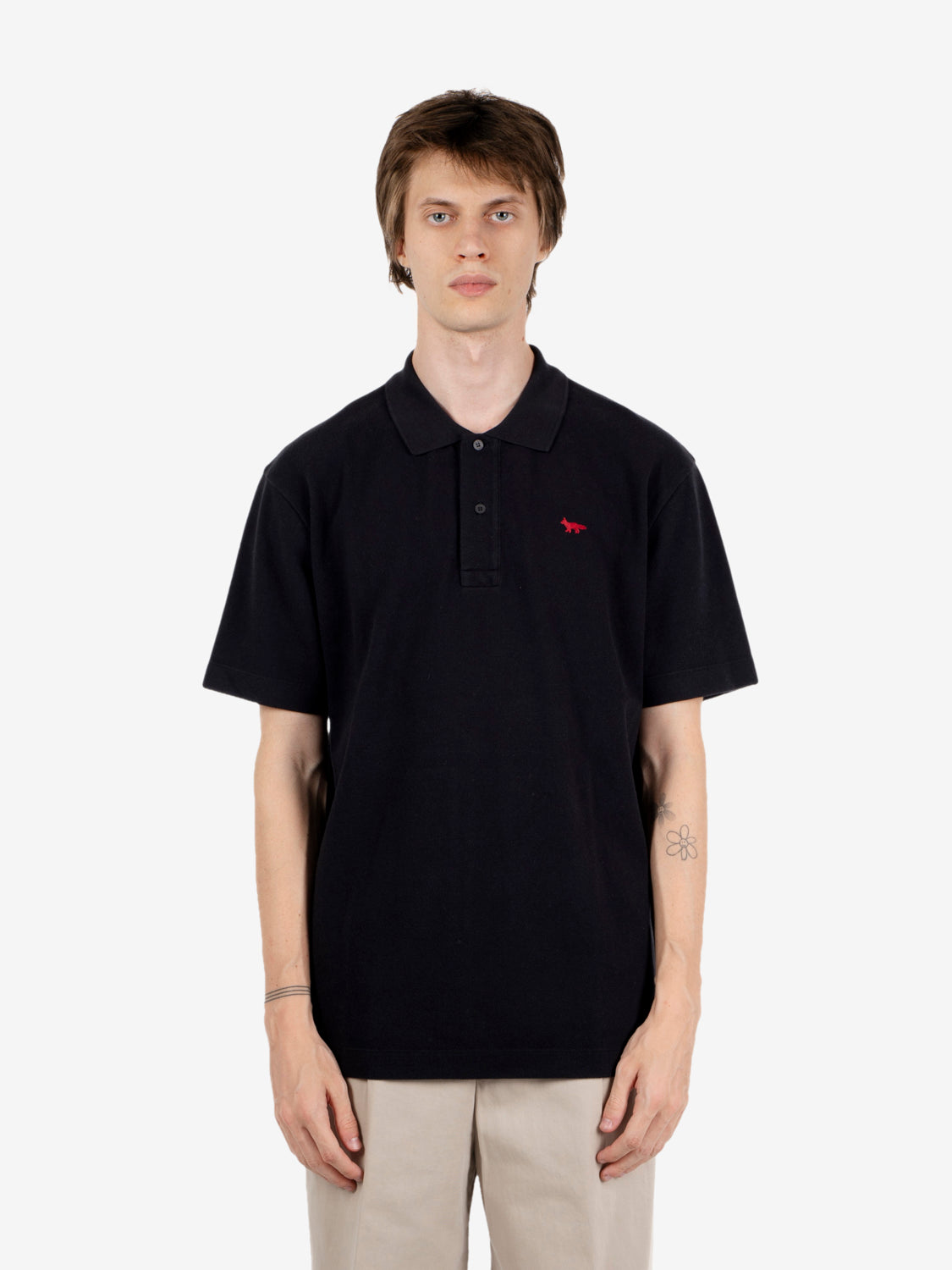 RED PROFILE FOX COMFORT POLO BLACK MRMJL01KP0001_P199