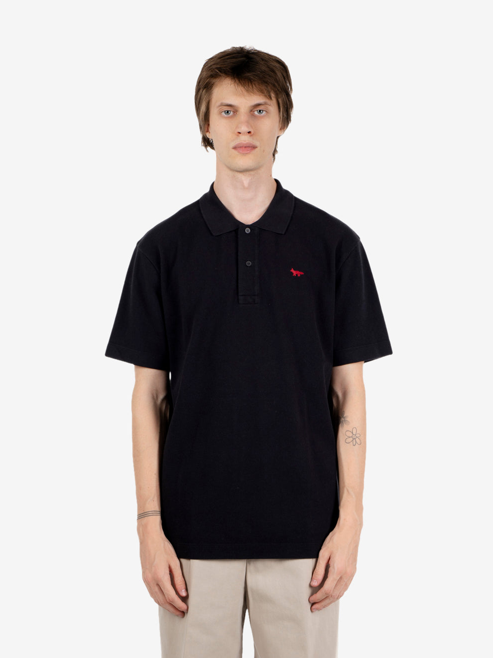 RED PROFILE FOX COMFORT POLO BLACK MRMJL01KP0001_P199