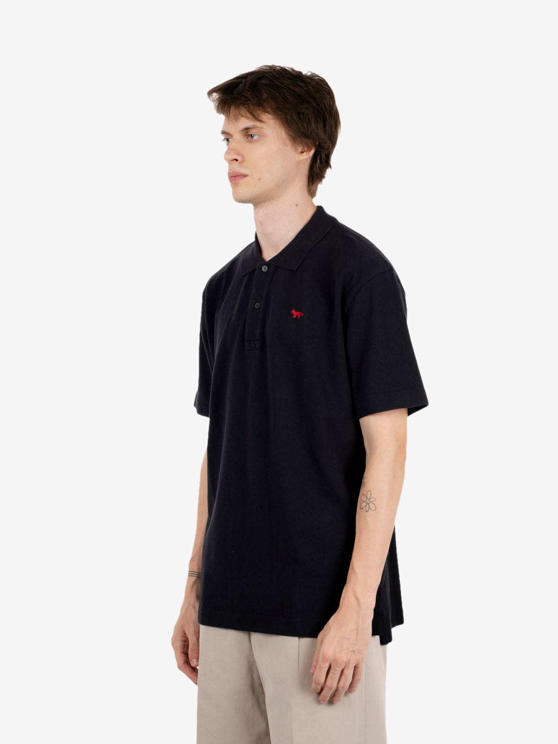 RED PROFILE FOX COMFORT POLO BLACK MRMJL01KP0001_P199
