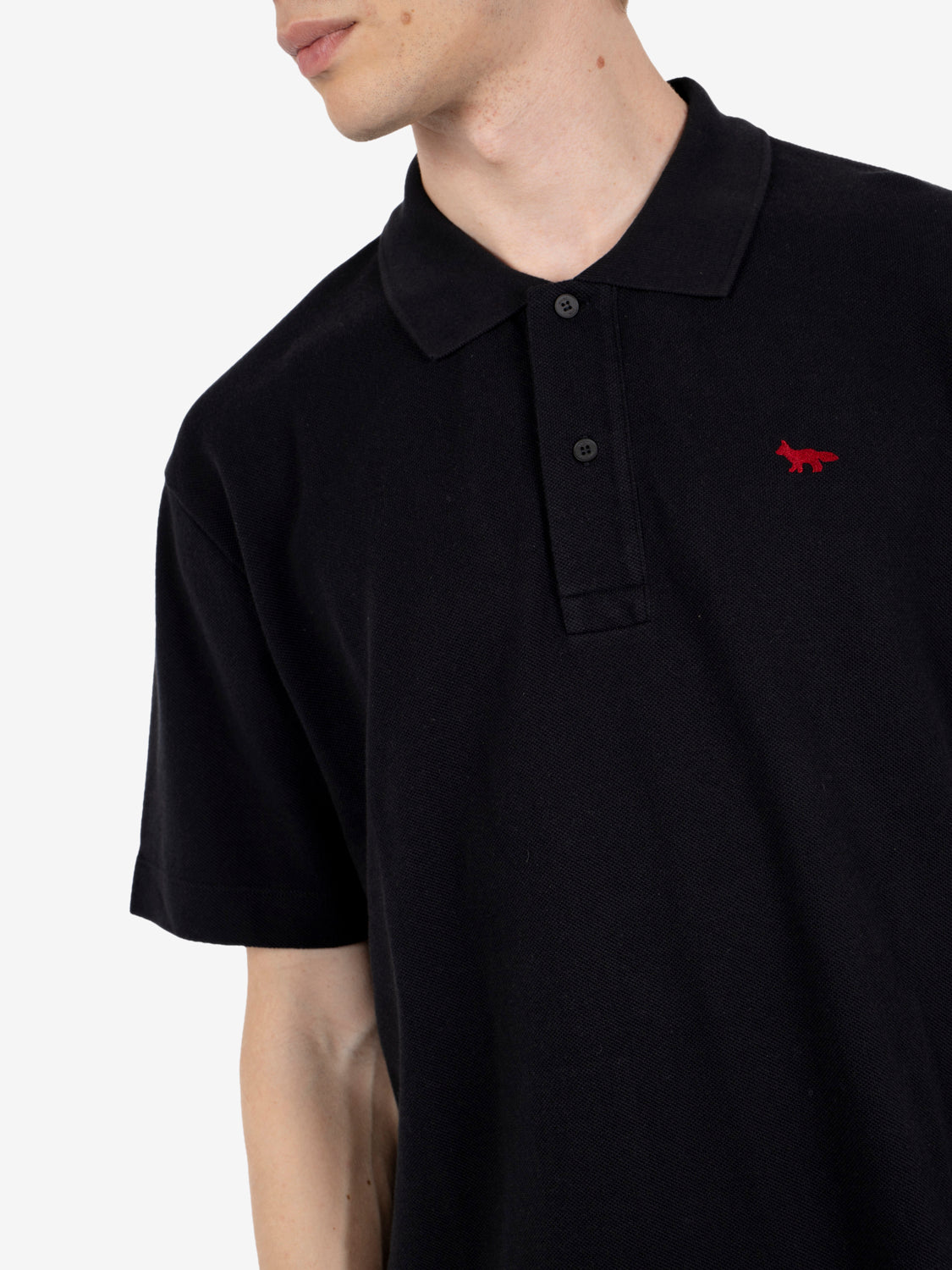 RED PROFILE FOX COMFORT POLO BLACK MRMJL01KP0001_P199