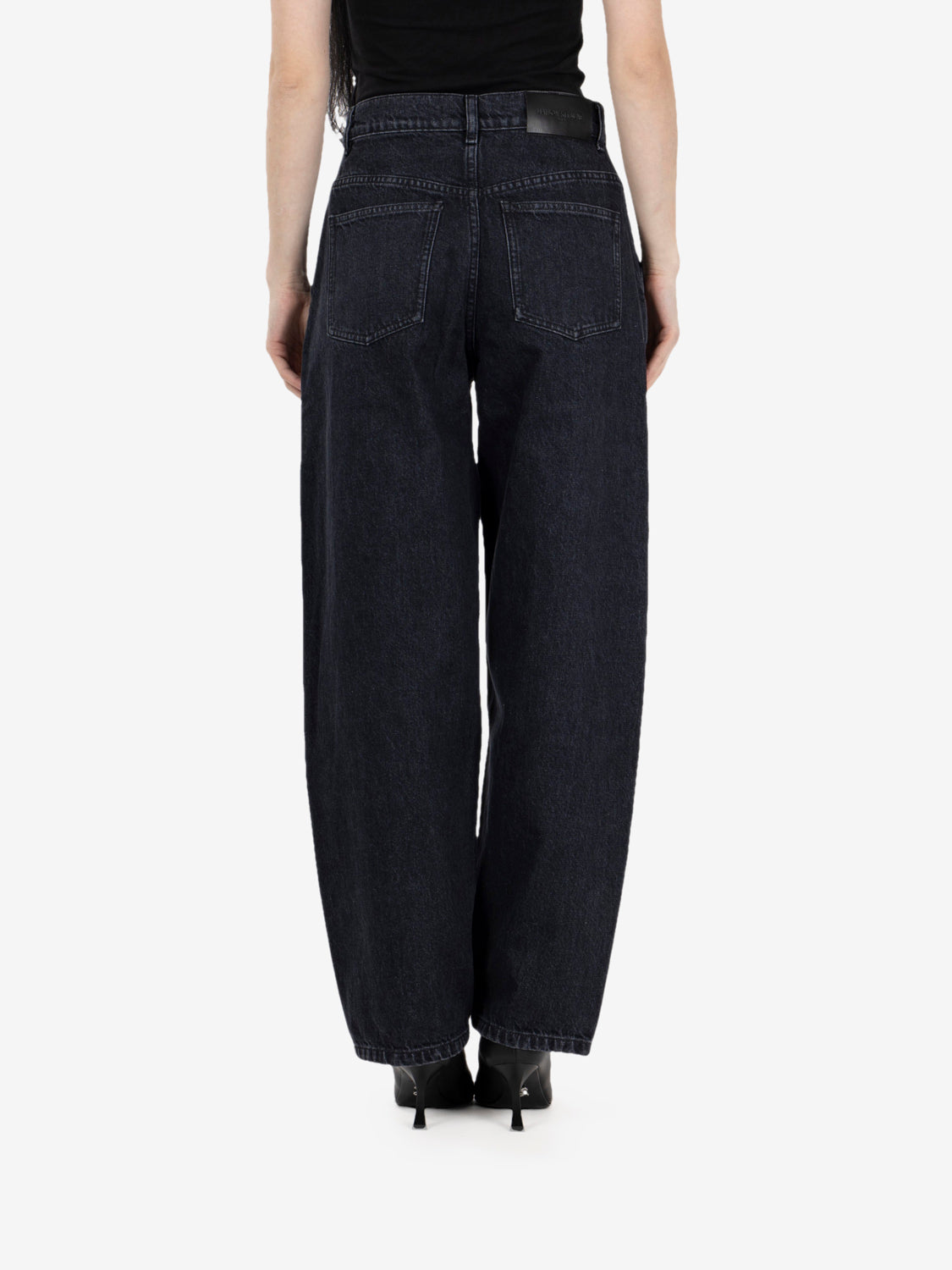 Jeans affusolati nero slavato
