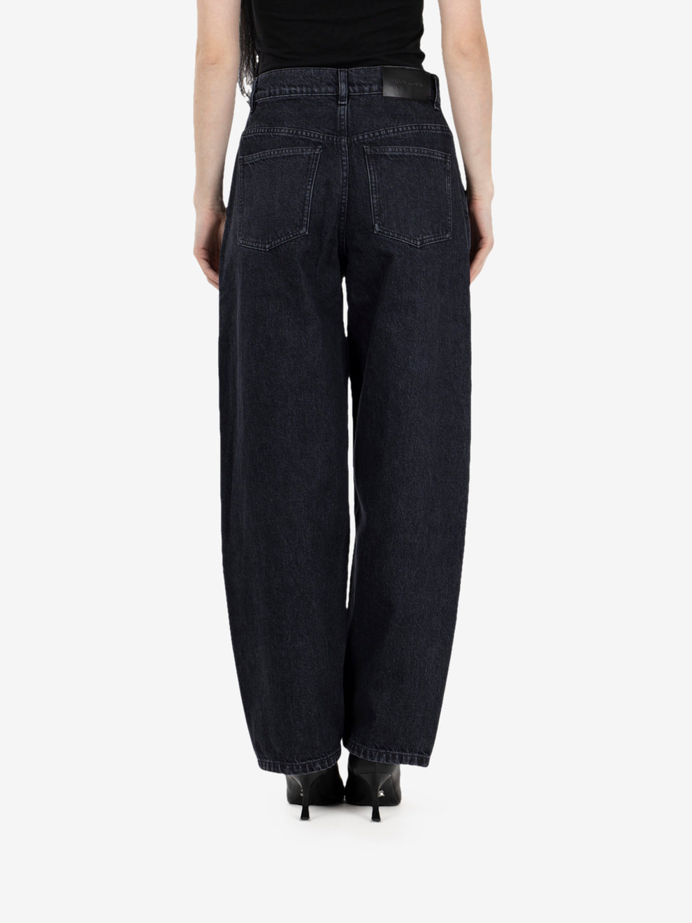 Jeans affusolati nero slavato