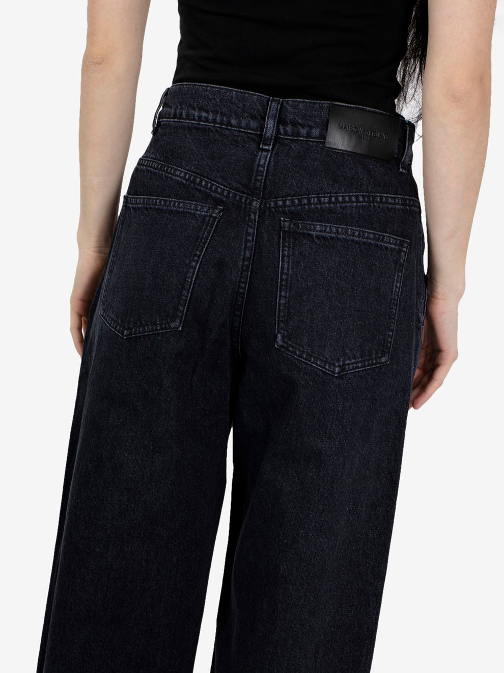 Jeans affusolati nero slavato