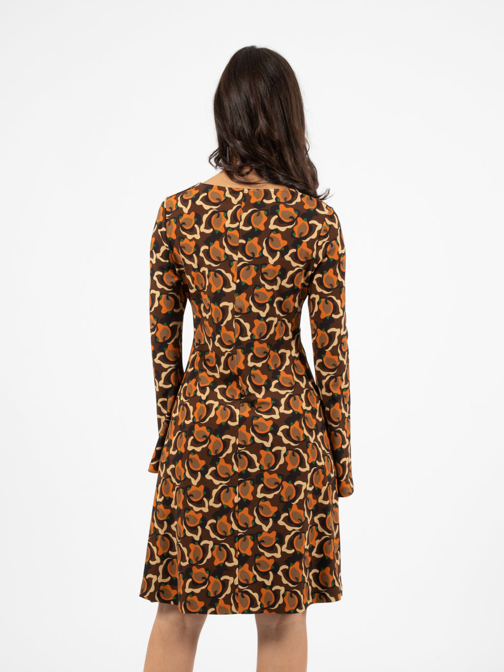 Camoleaves Jer short dress orange / black / dark brown
