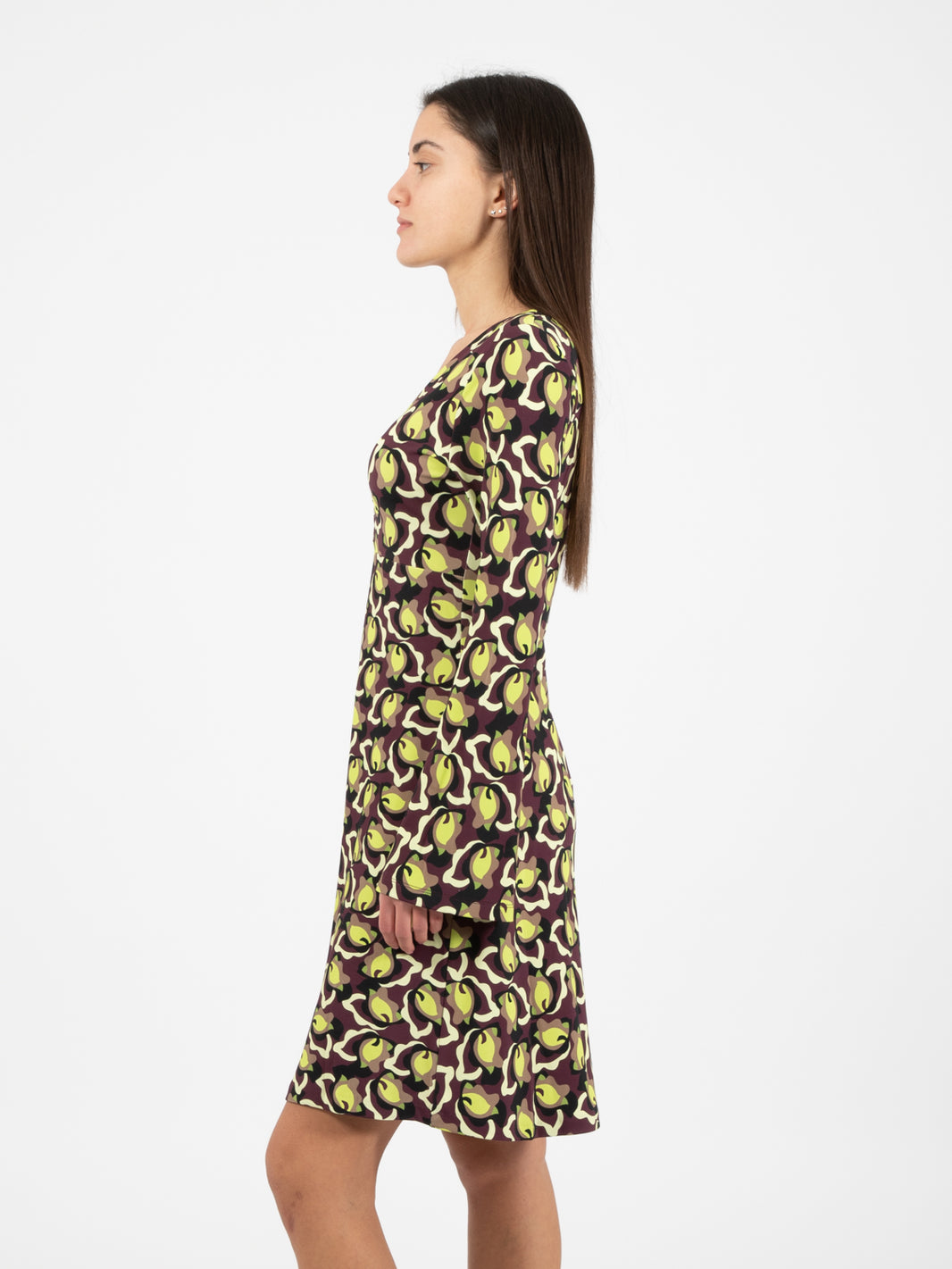 Camoleaves Jer short dress green / black / dark brown