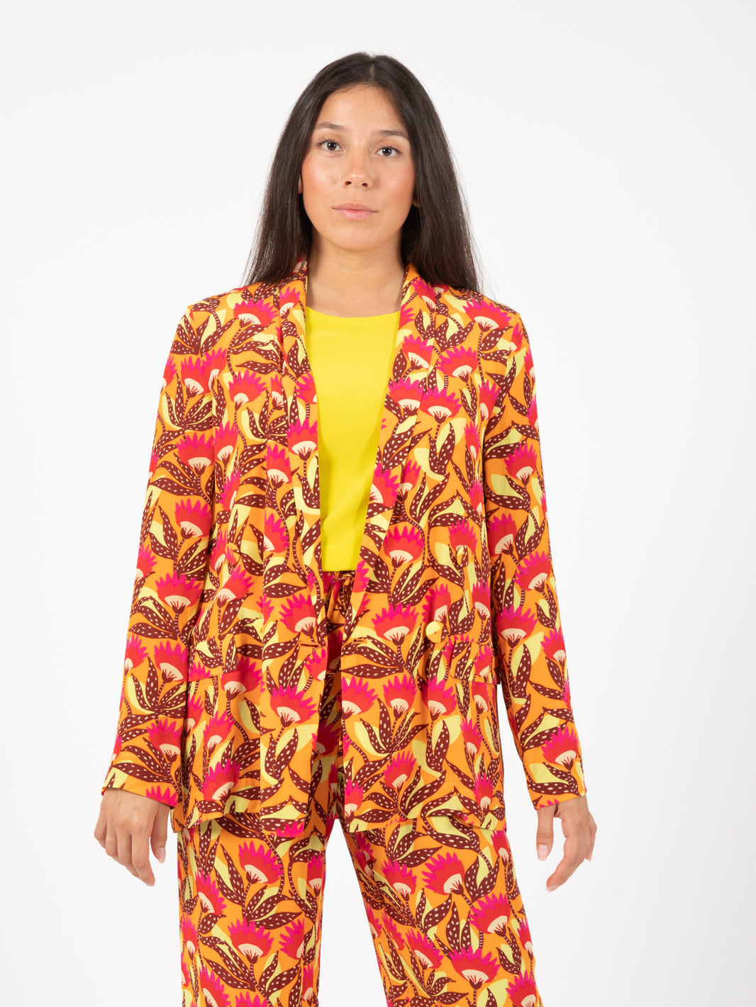 Blazer begonia print orange / tobacco