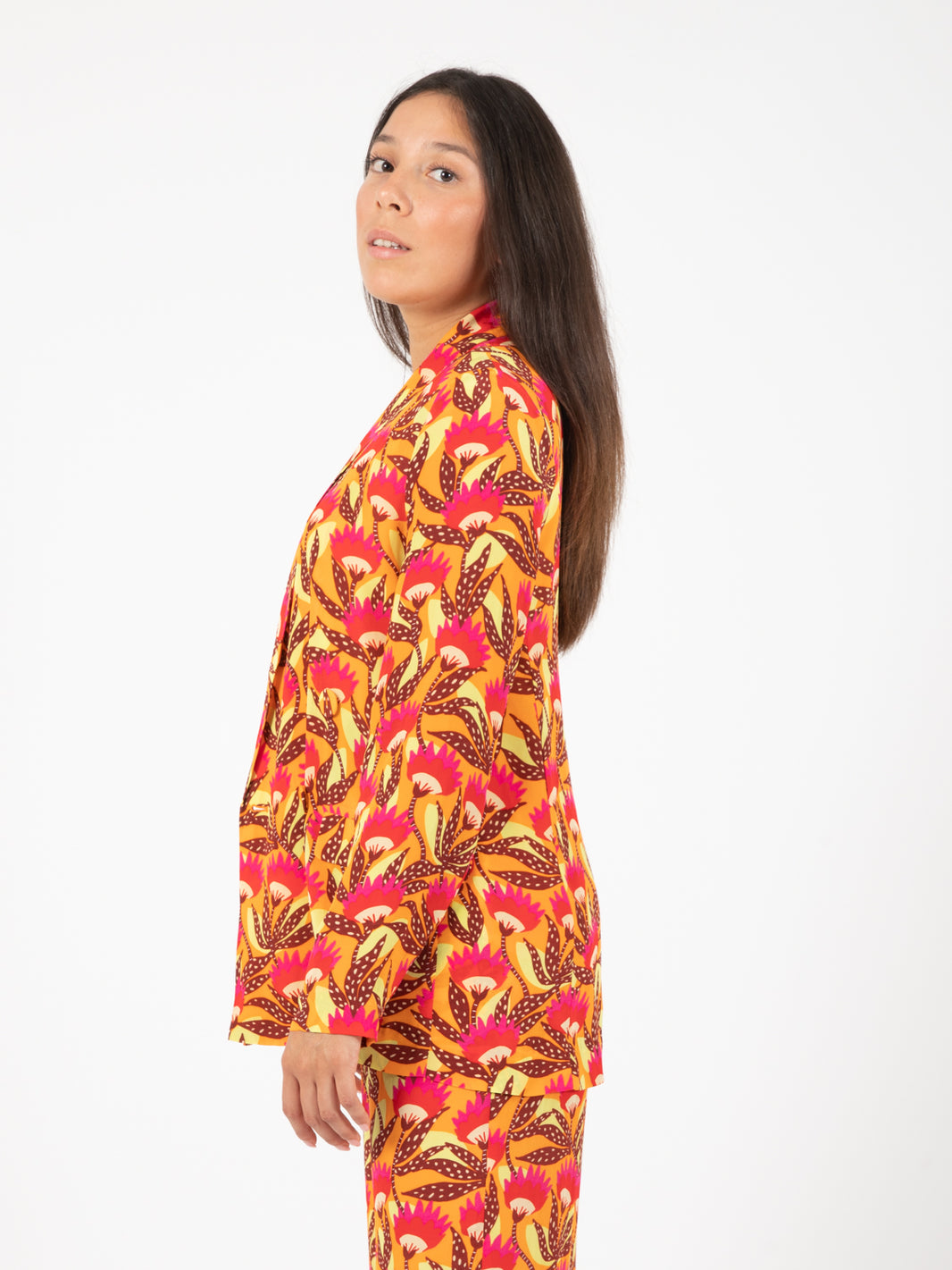 Blazer begonia print orange / tobacco