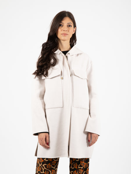 Cappotto double wool bianco / beige
