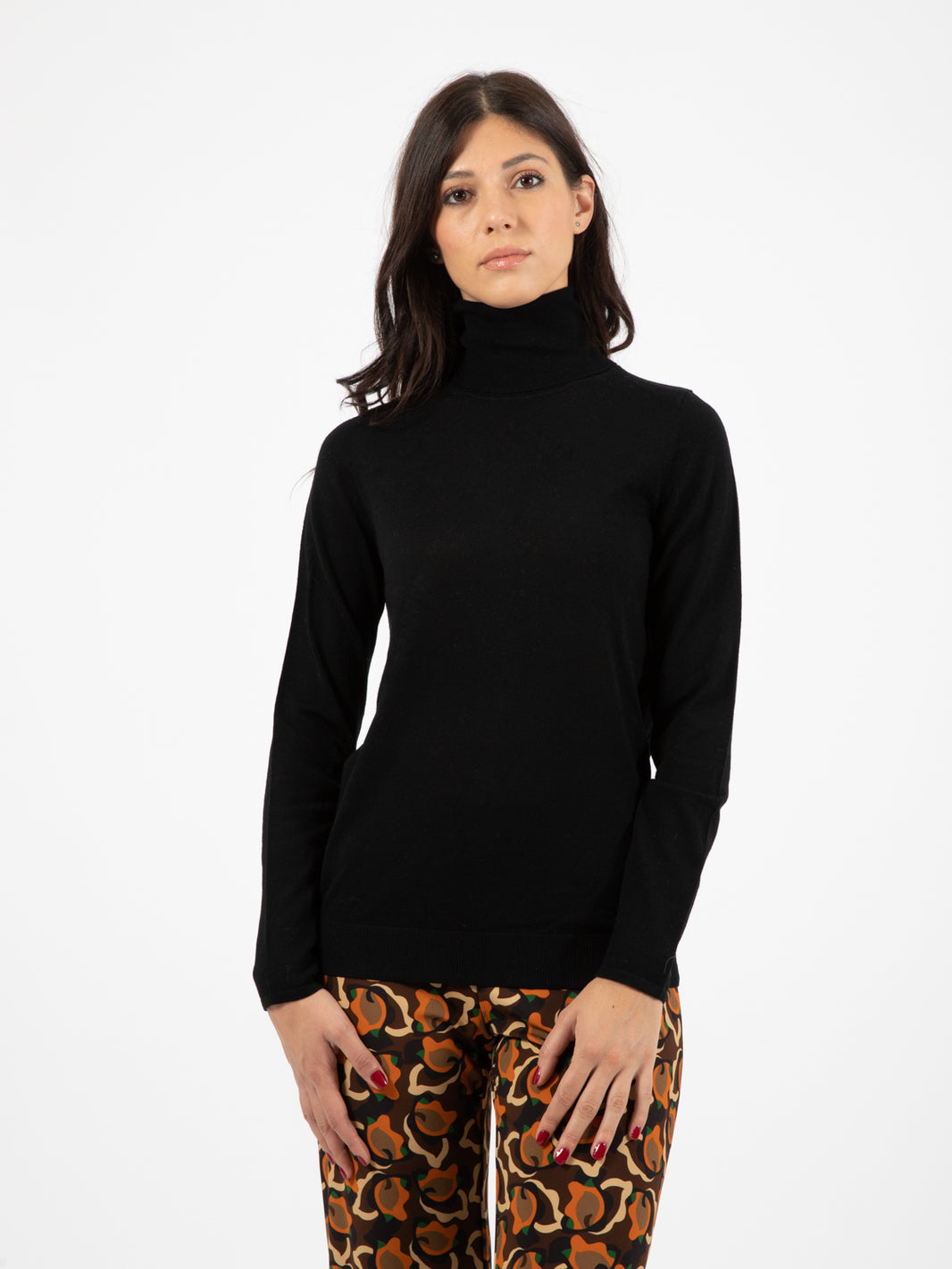 Black wool turtleneck