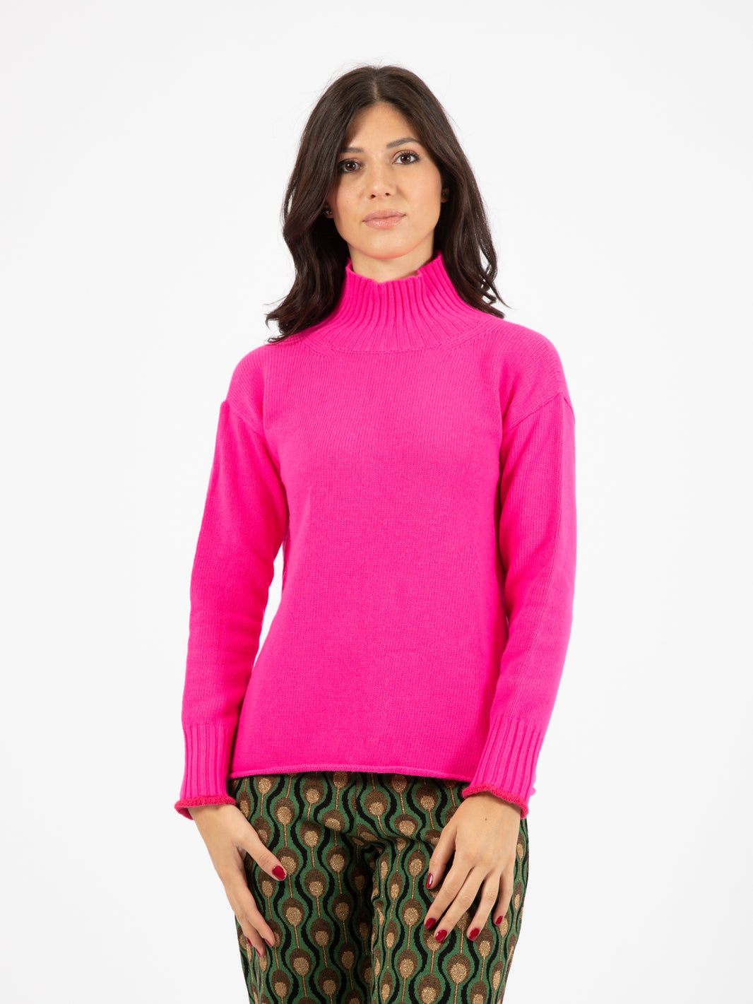 Strawberry turtleneck sweater