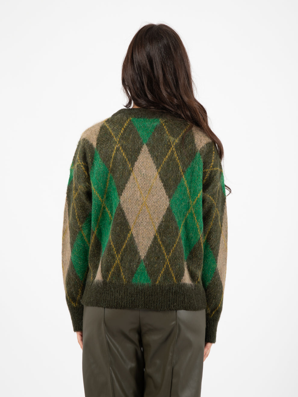 Brown/Green Diamond Sweater