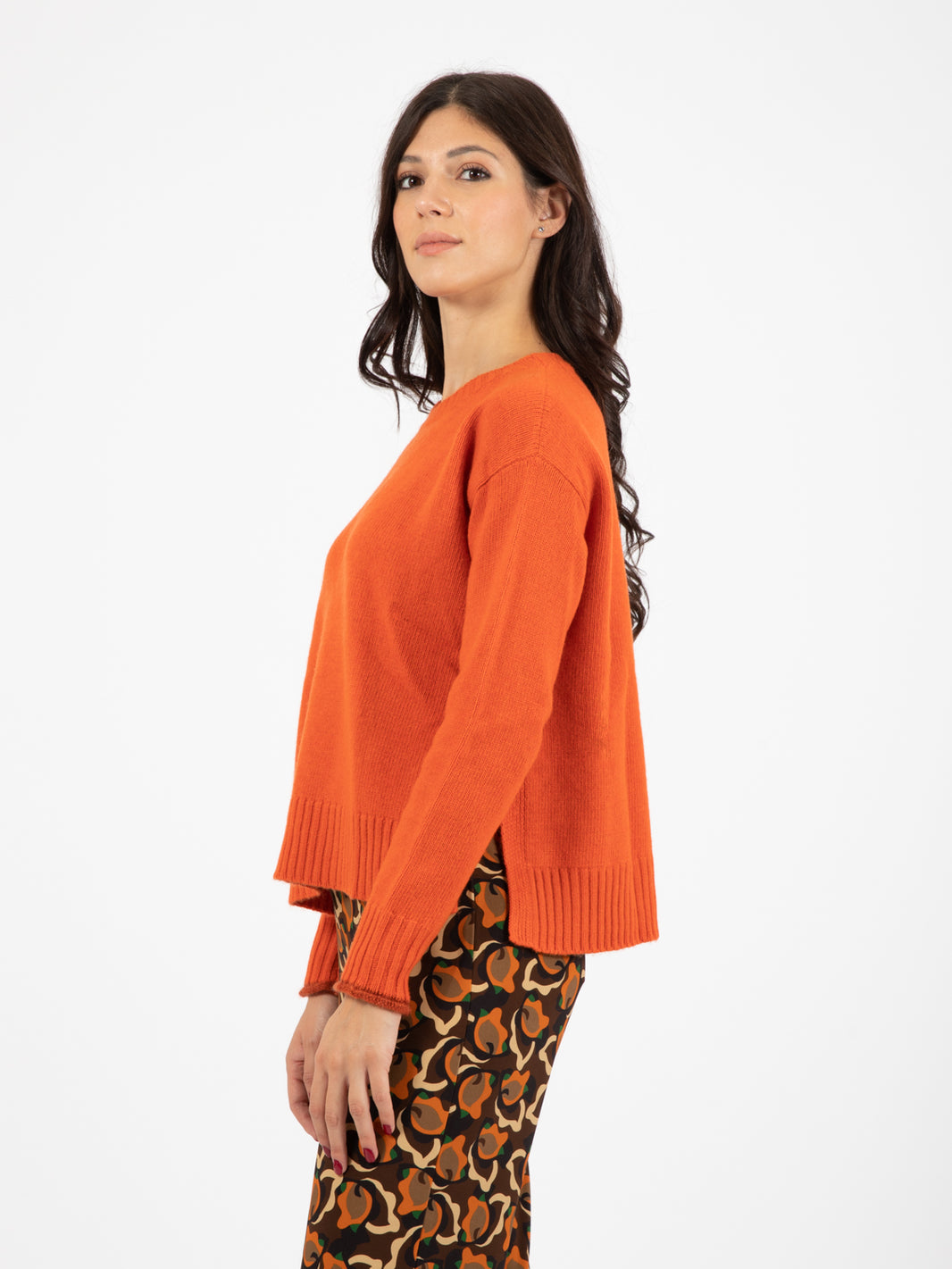 Orange Crewneck Sweater
