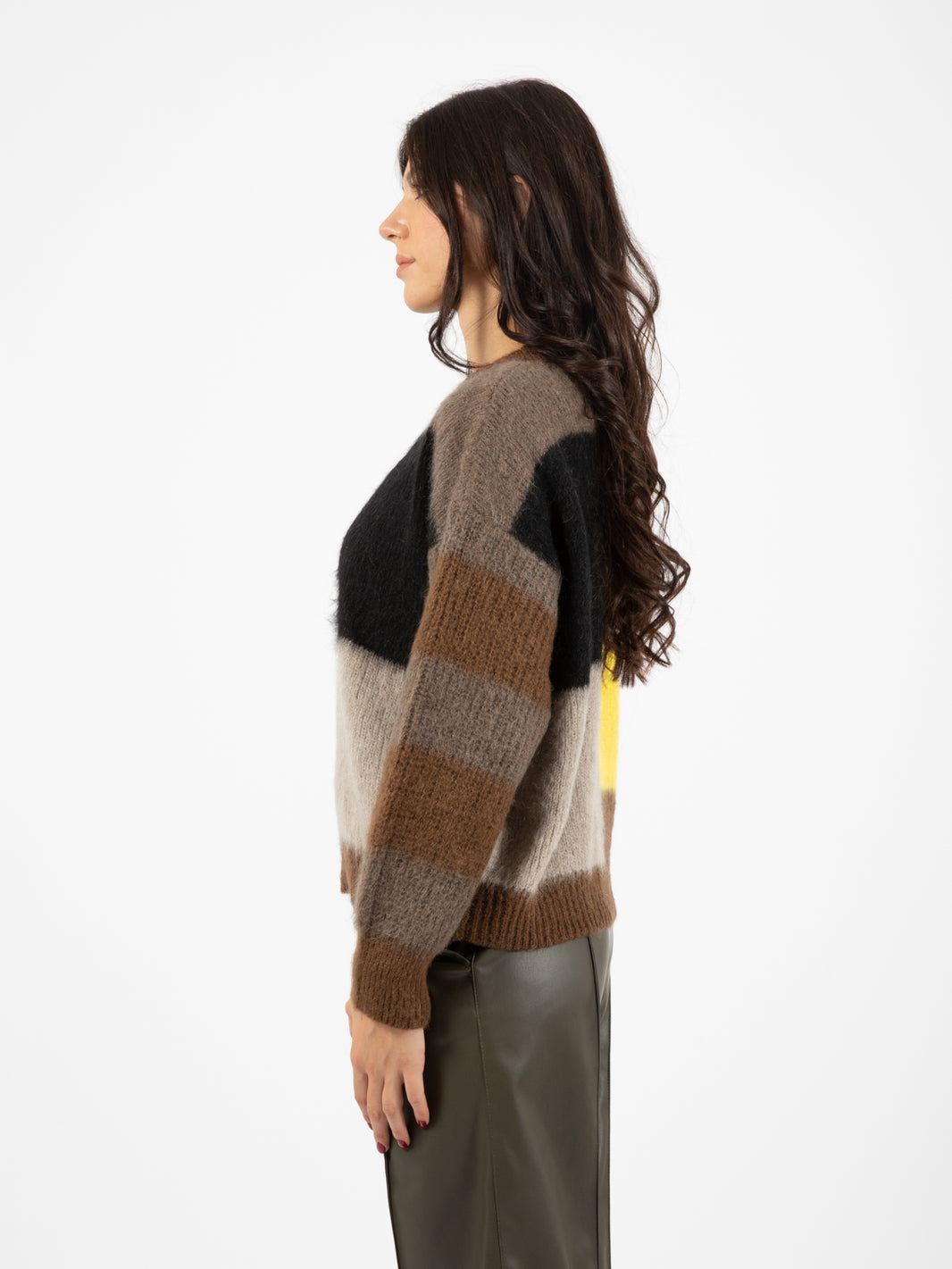 Brown/Yellow Patch Sweater