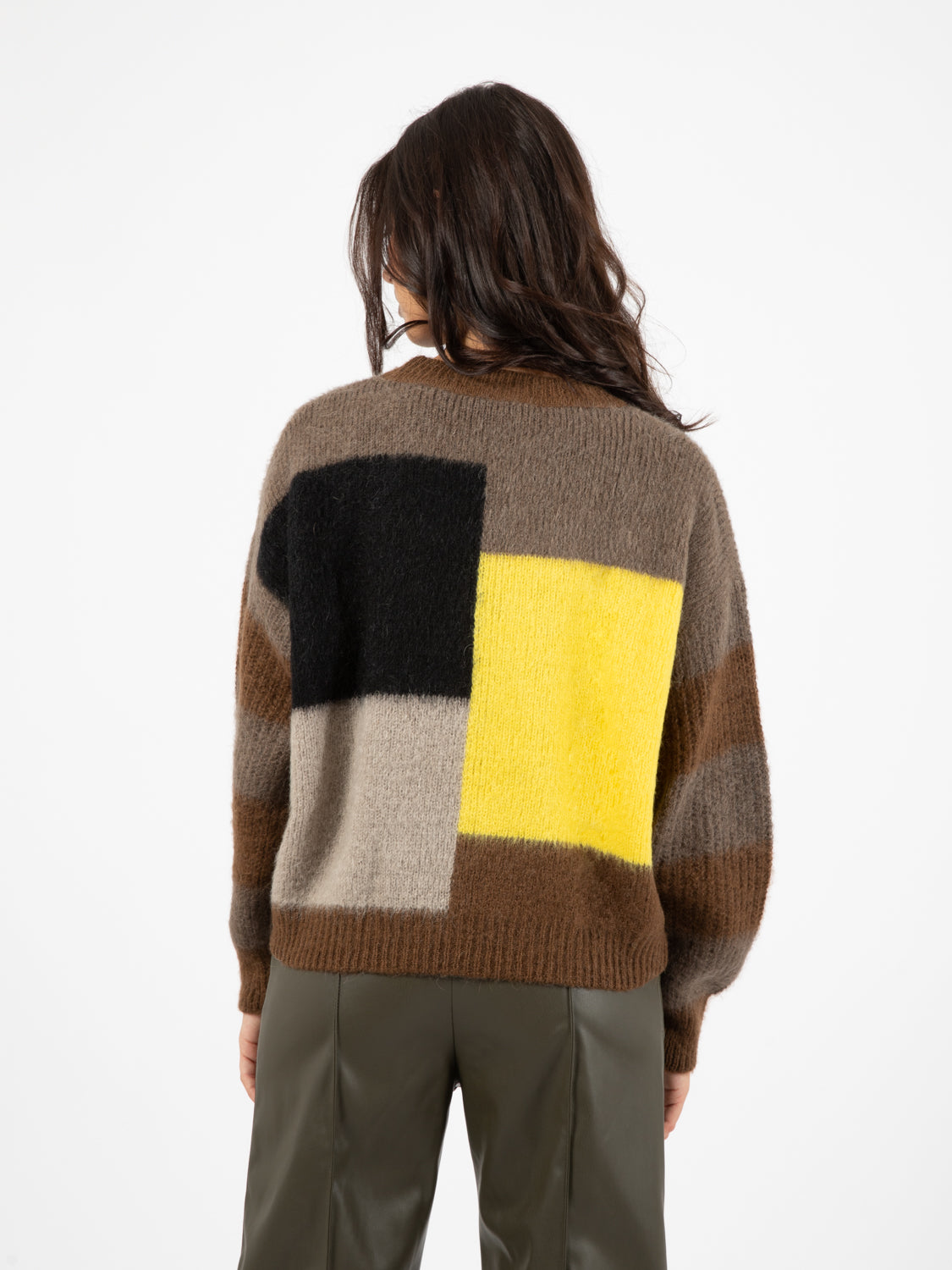 Brown/Yellow Patch Sweater