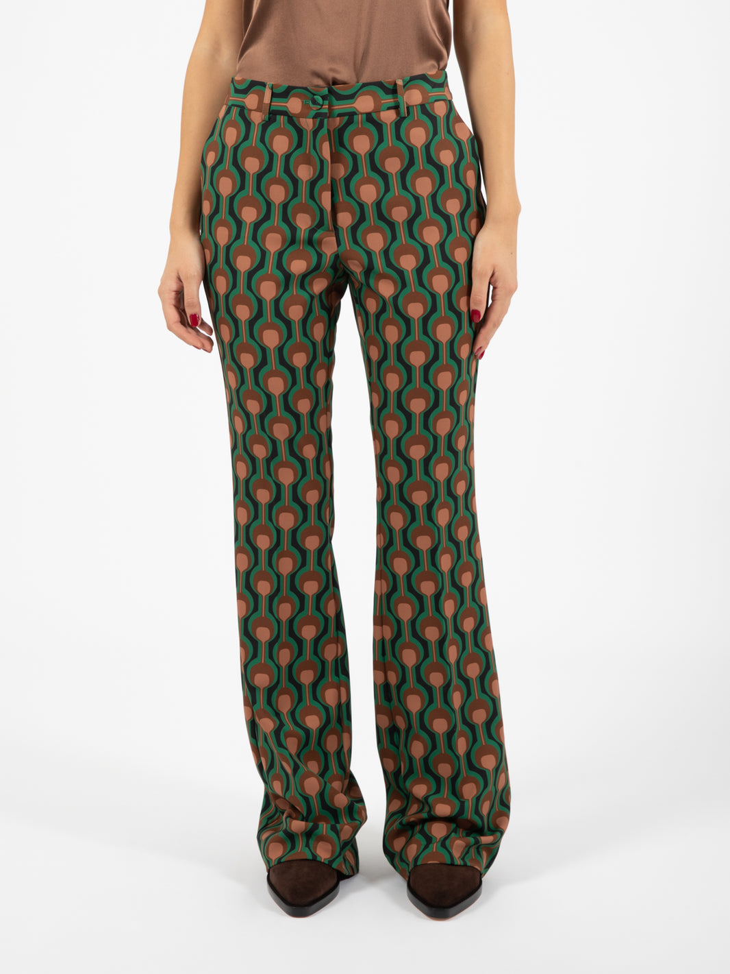 Frieze Cad Pants Green / Camel