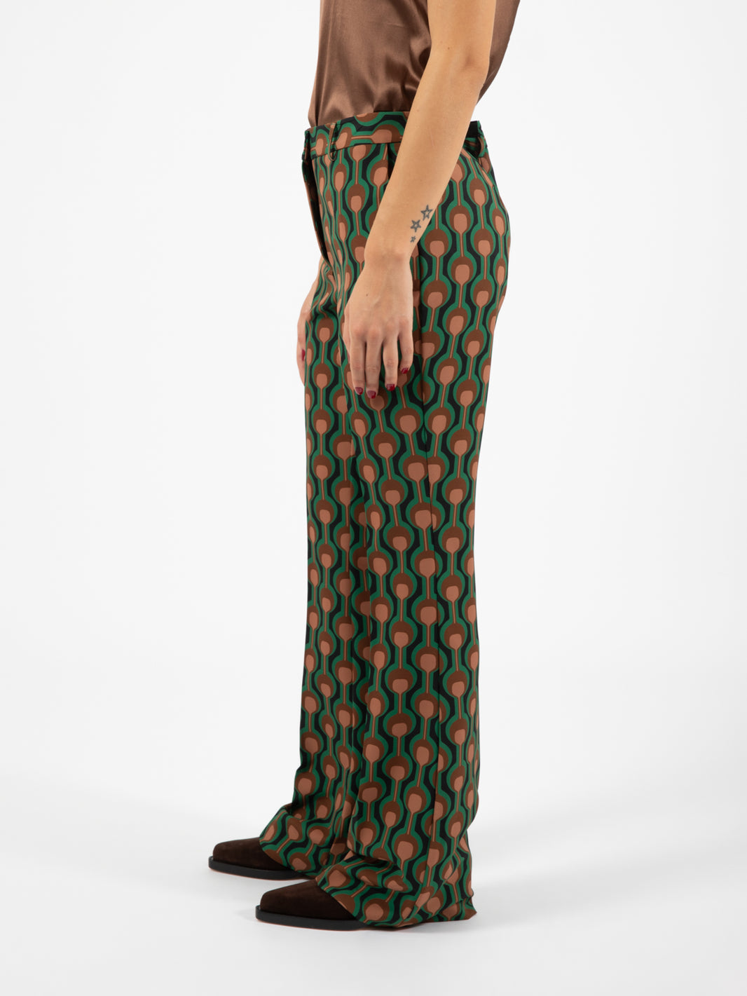 Frieze Cad Pants Green / Camel