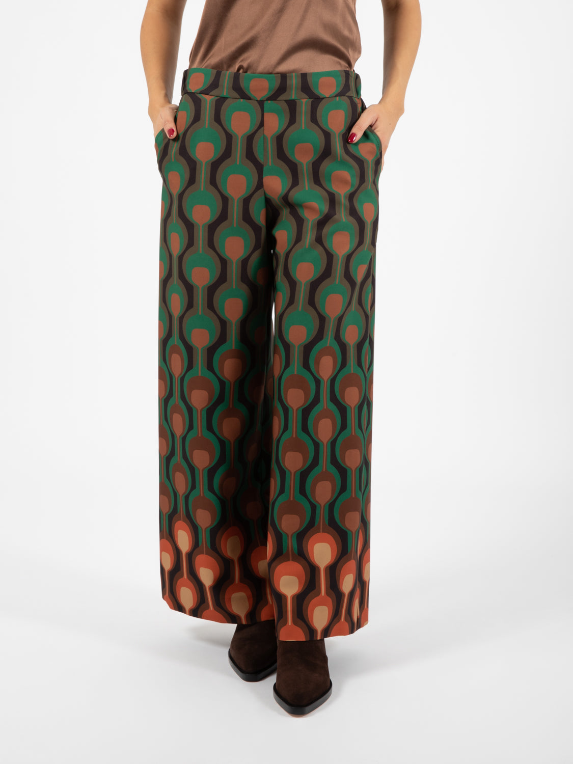 Temple Deg Pants Green / Brown / Black