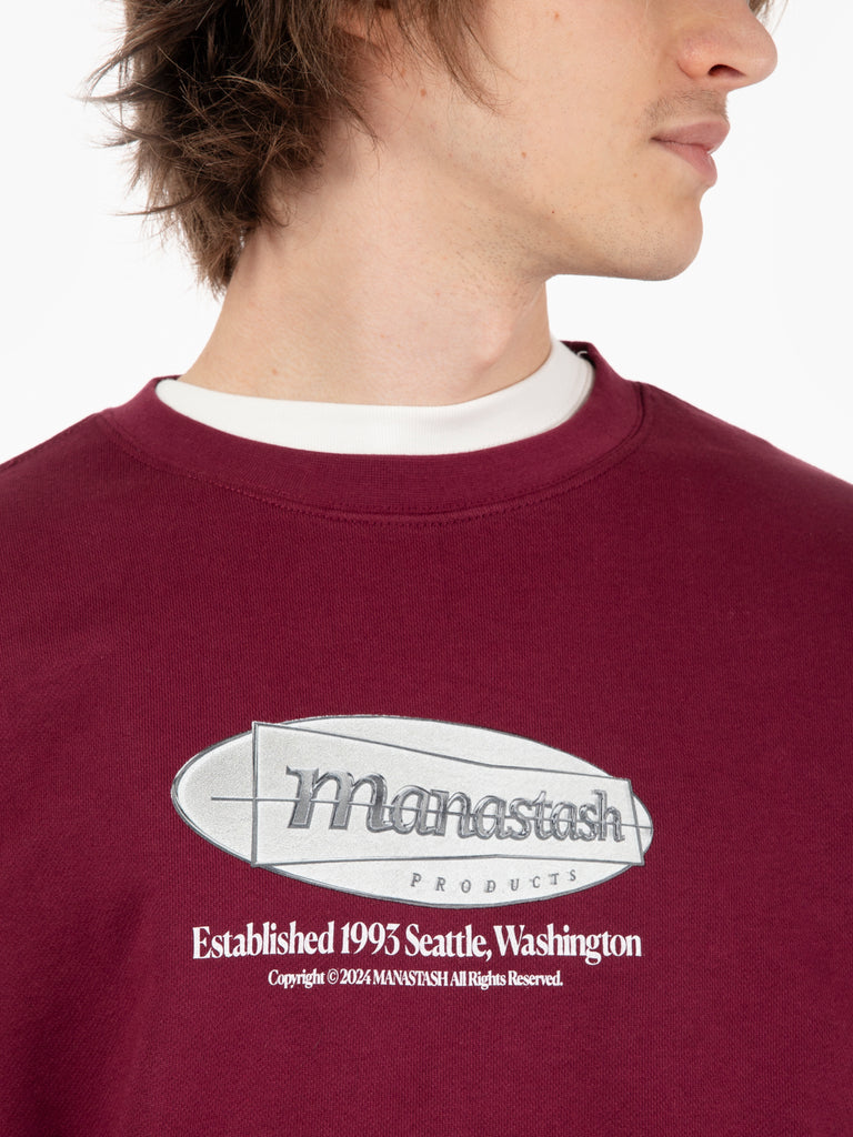 MANASTASH - Felpa Citee Emblem burgundy