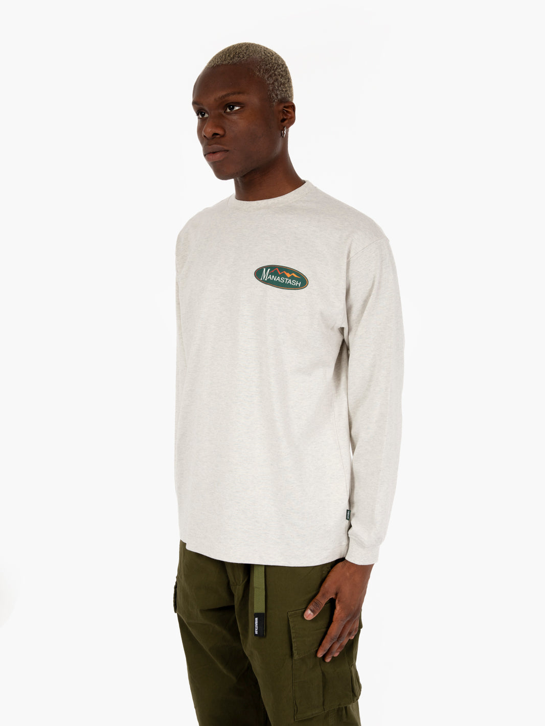 Maglia hemp longsleeve original logo oatmel