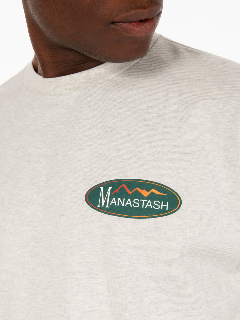 MANASTASH - Maglia hemp longsleeve original logo oatmel