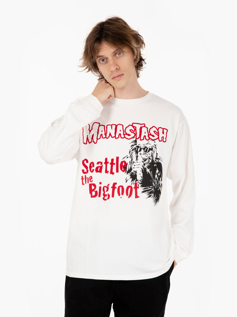 MANASTASH - Pumice longsleeve tee big foot white