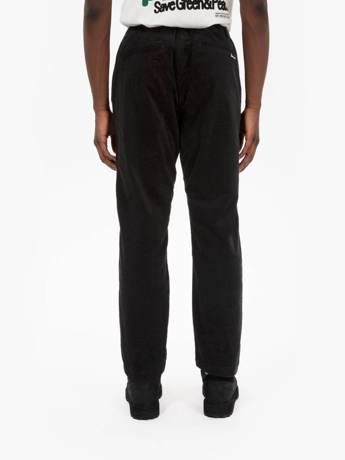Stretch corduroy black