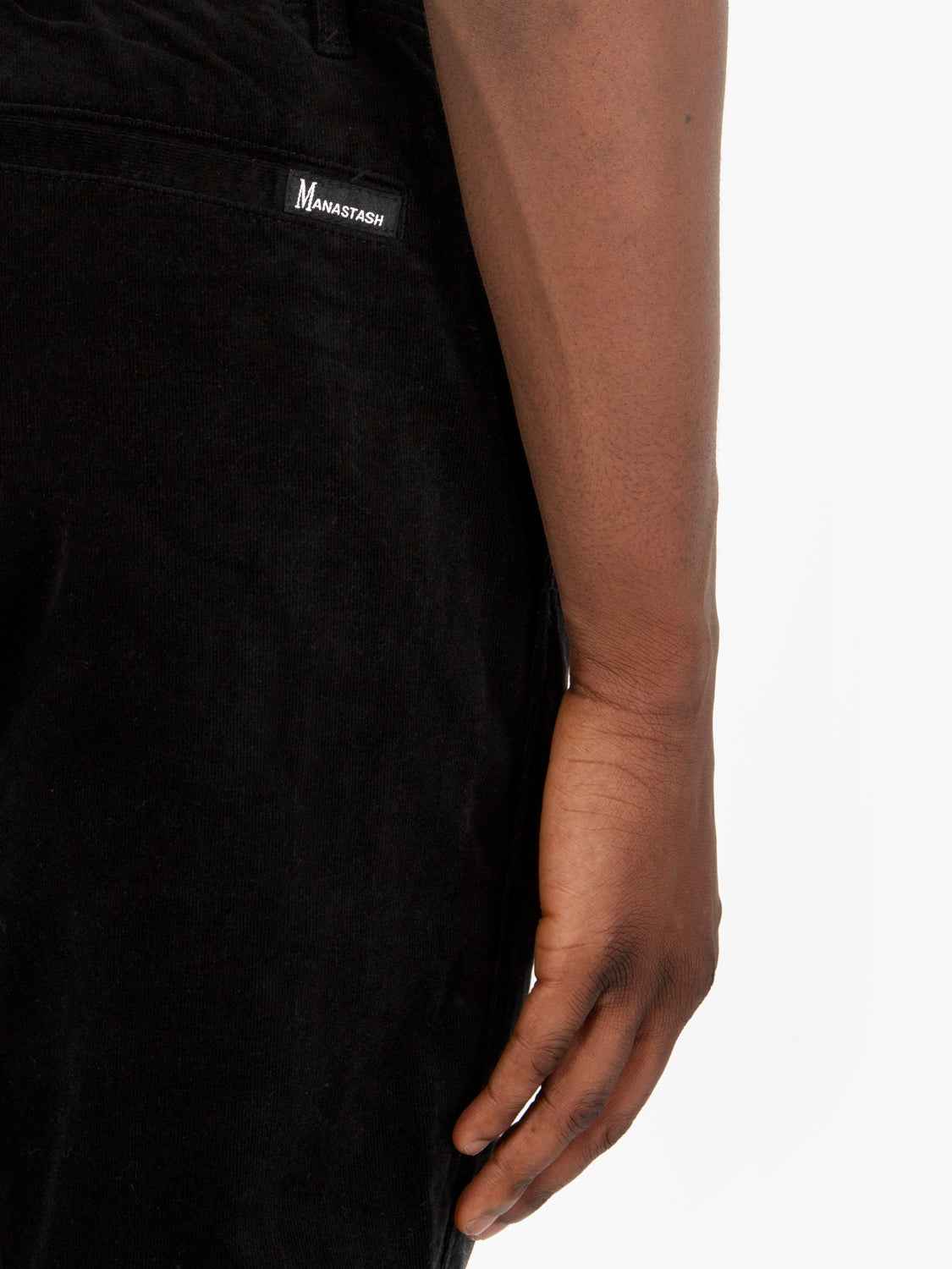 Stretch corduroy black
