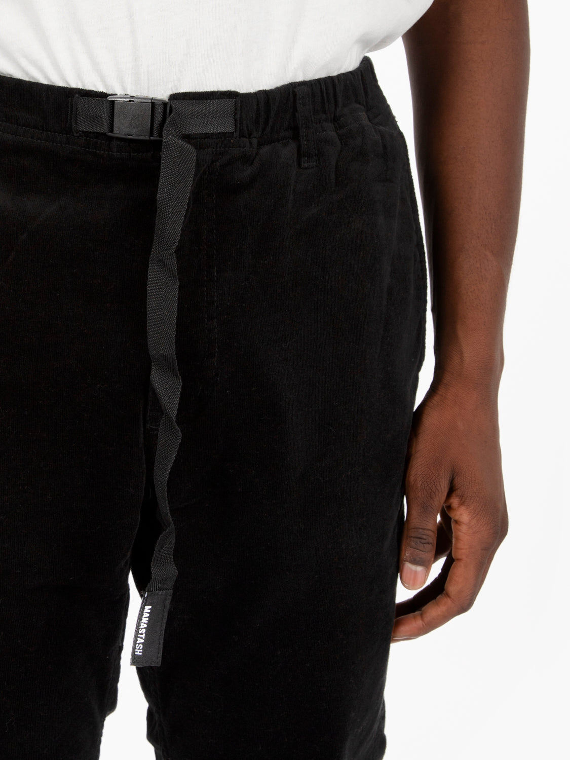 Stretch corduroy black