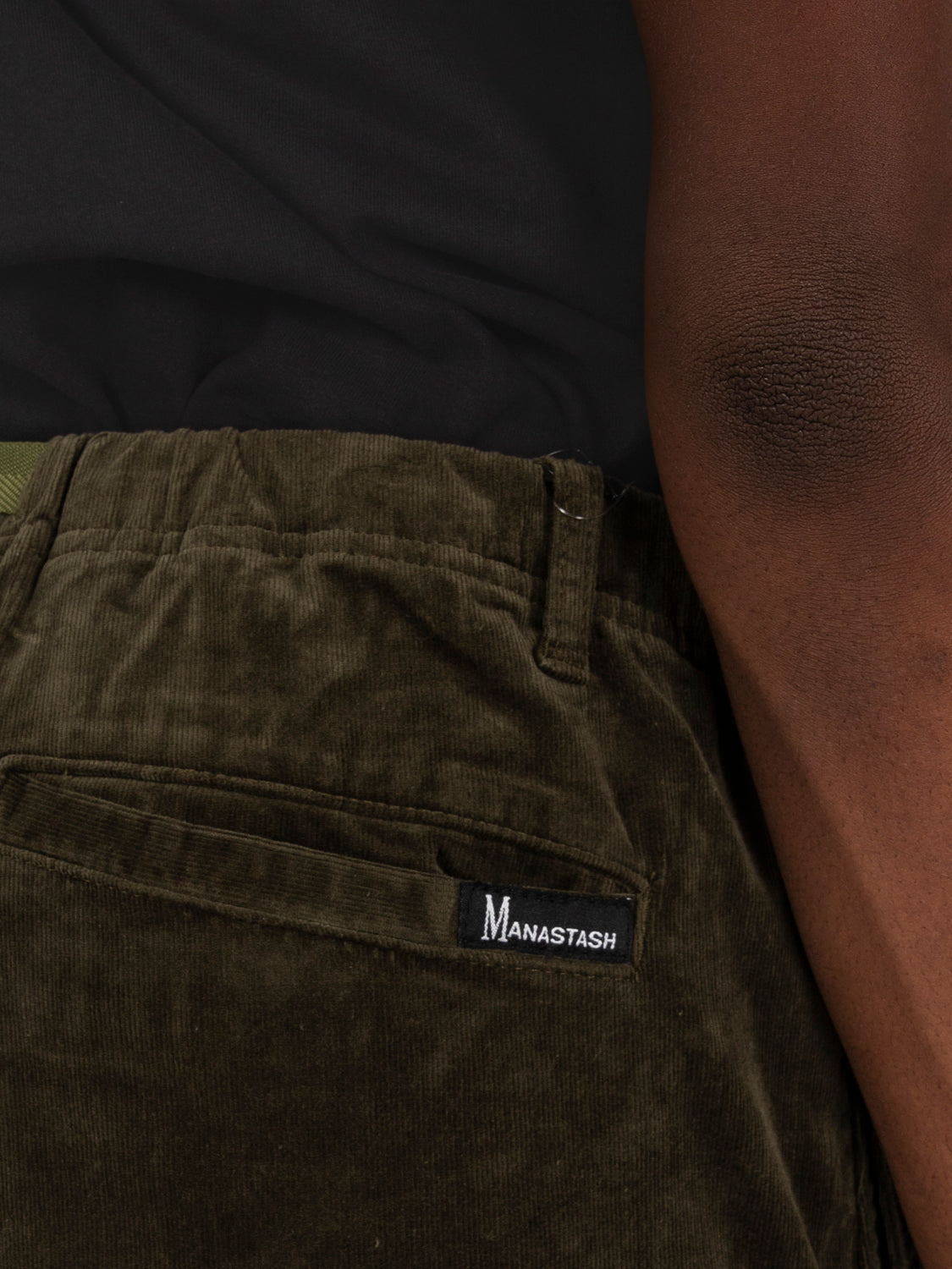Stretch corduroy olive