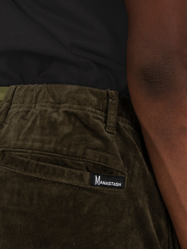 MANASTASH - Stretch corduroy olive