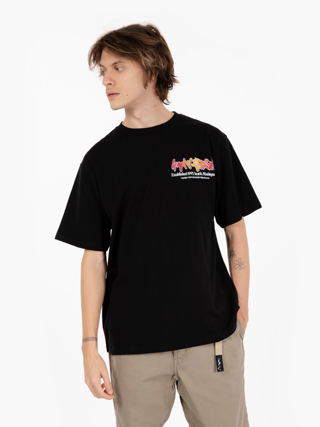 T-shirt citee paint logo black