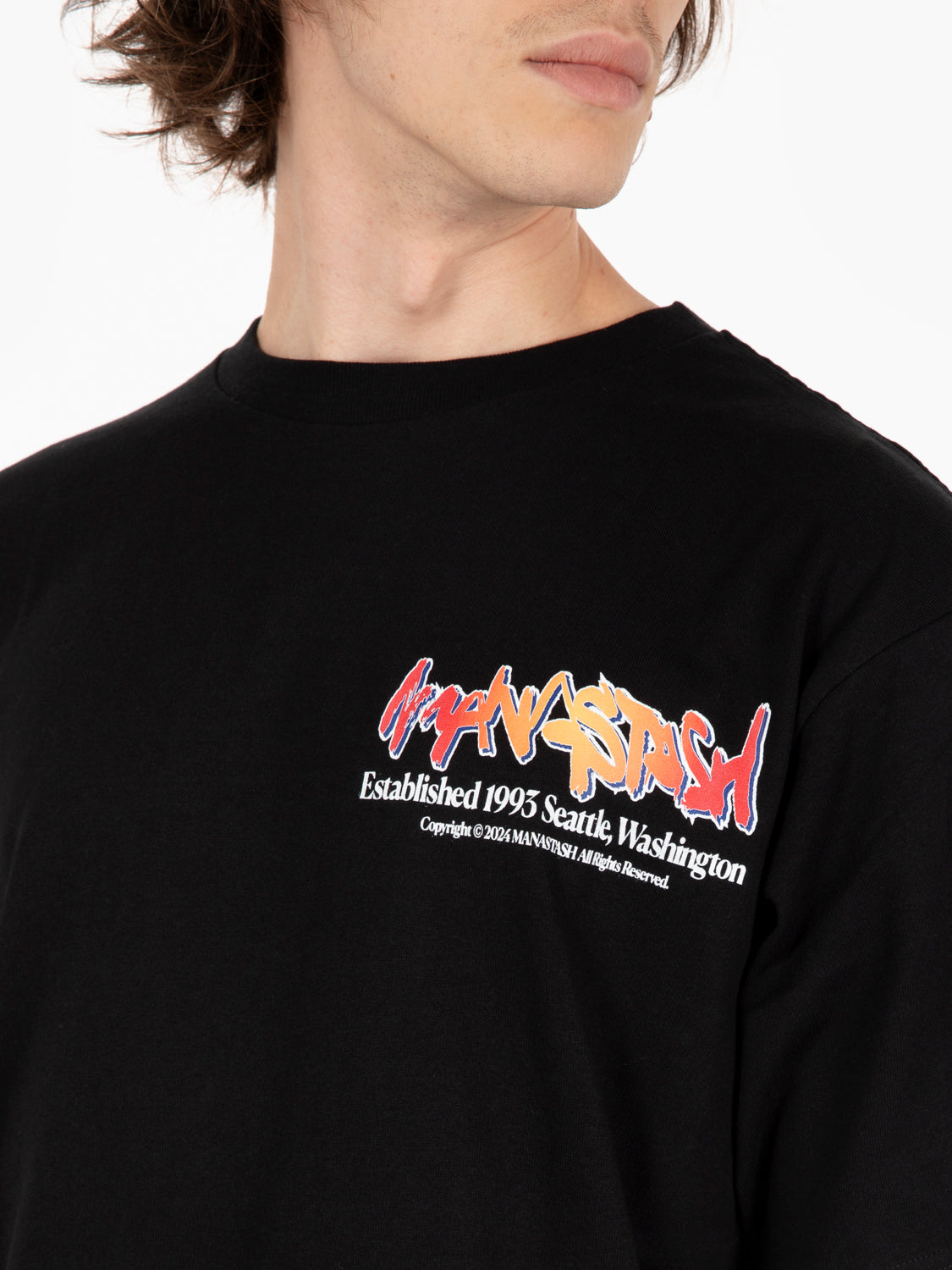 T-shirt citee paint logo black