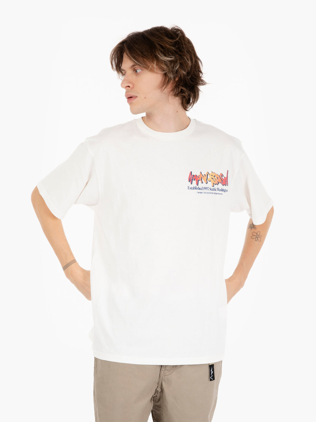 T-shirt citee paint logo white