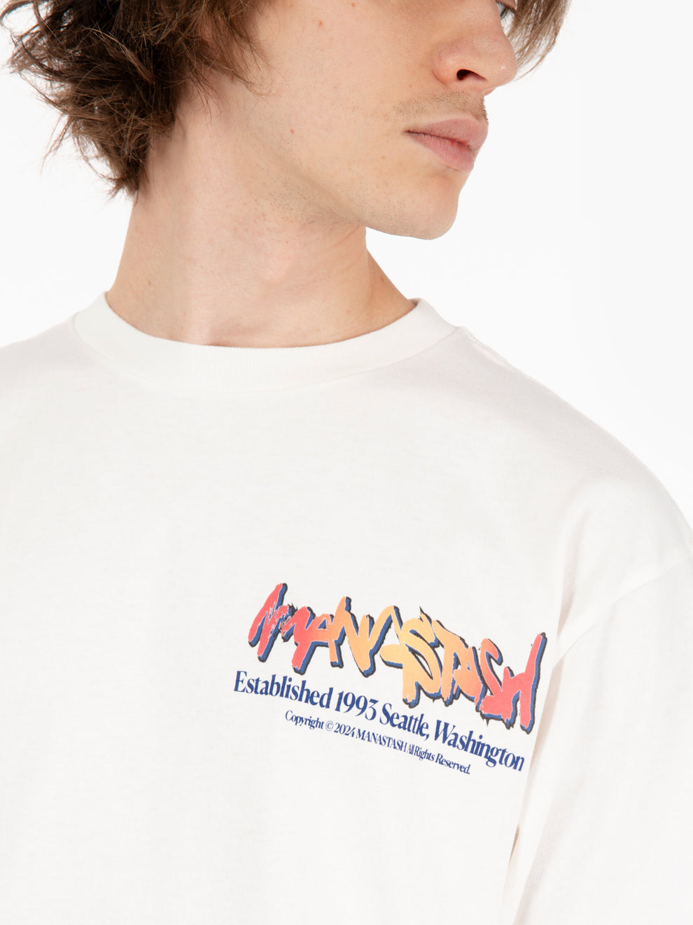T-shirt citee paint logo white