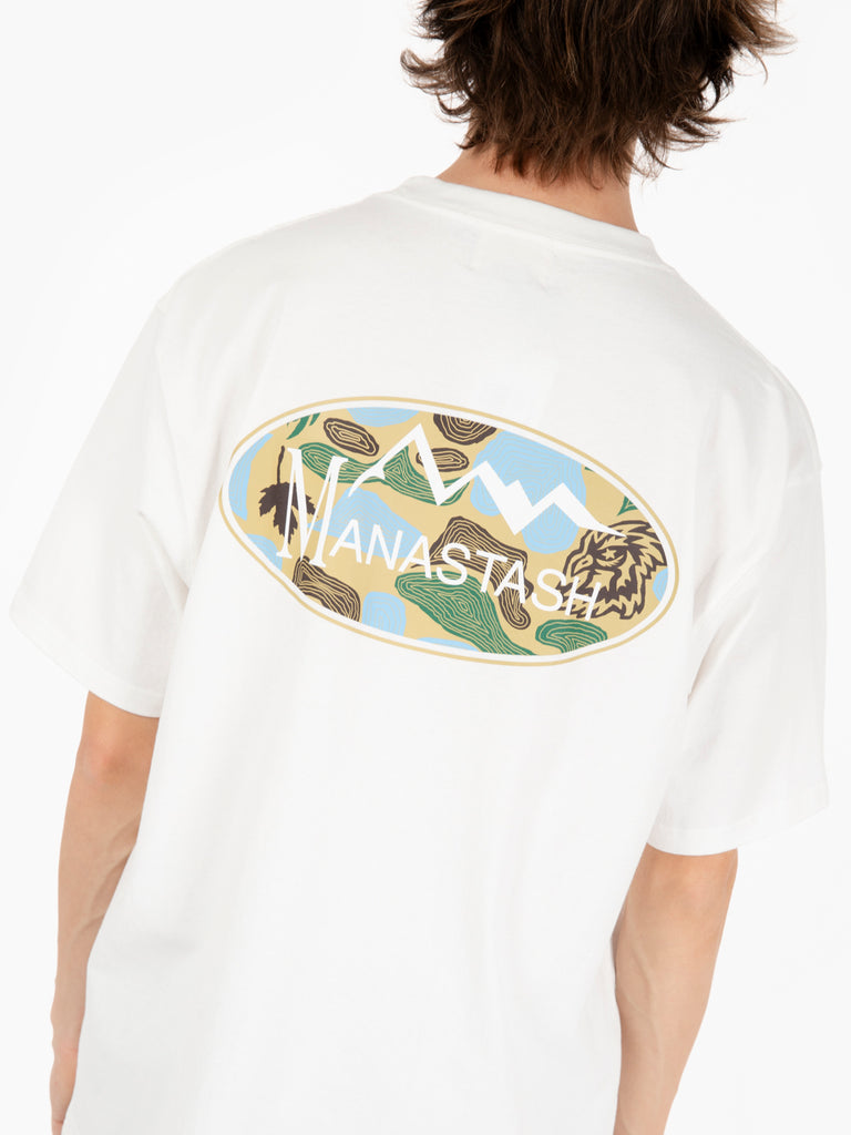 MANASTASH - T-shirt Topo Camo logo white