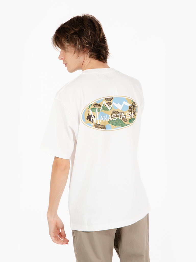 MANASTASH - T-shirt Topo Camo logo white