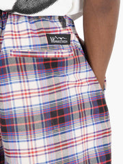 MANASTASH - Washed plaid short purple