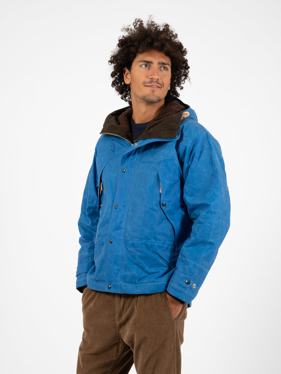 Mountain Jacket waxed mid blue