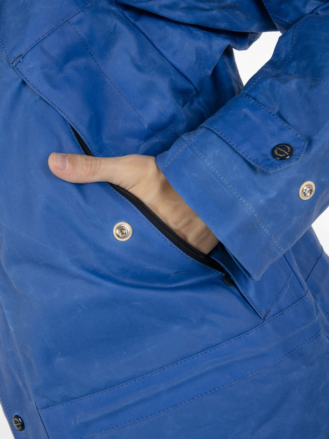 Mountain Jacket waxed mid blue