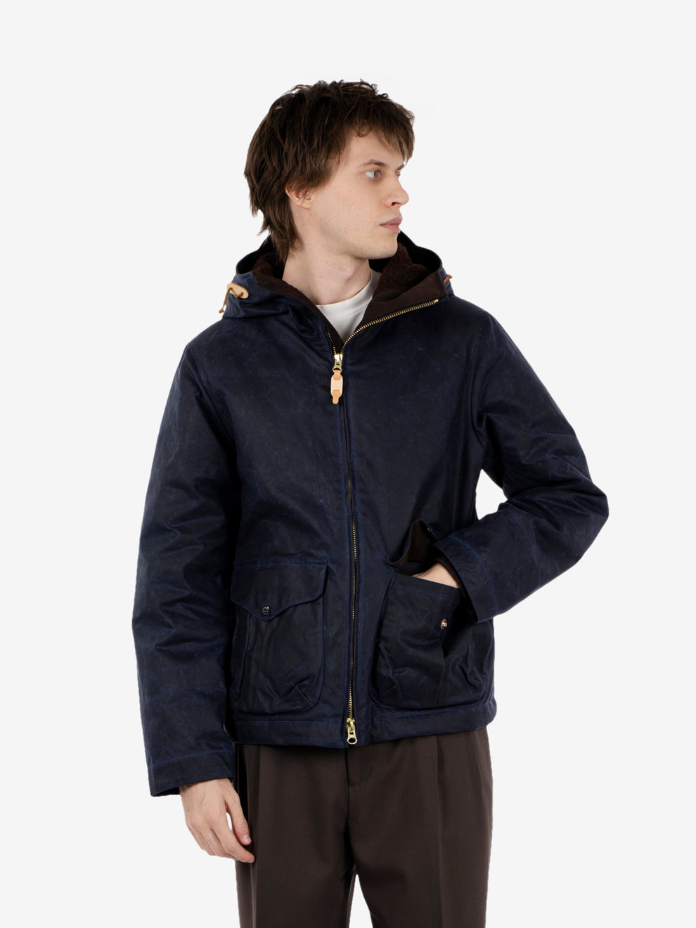 Navy jacket with hood