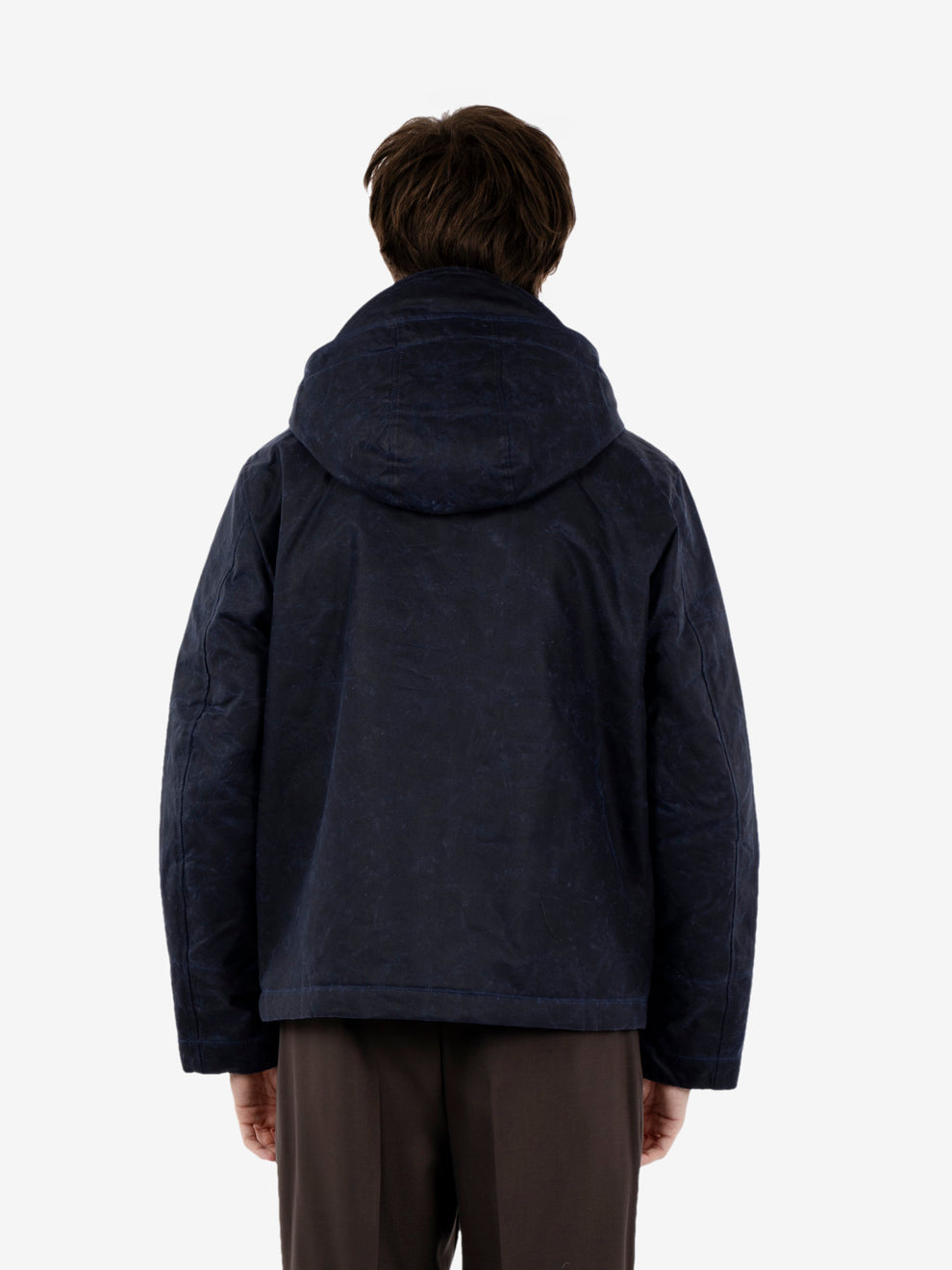 Navy jacket with hood