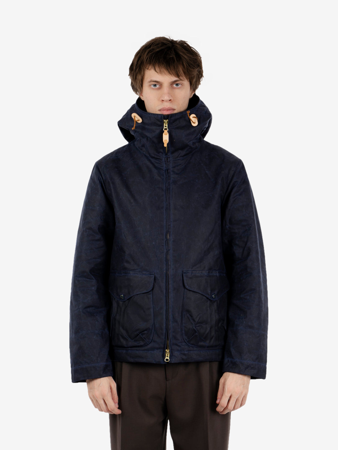 Navy jacket with hood