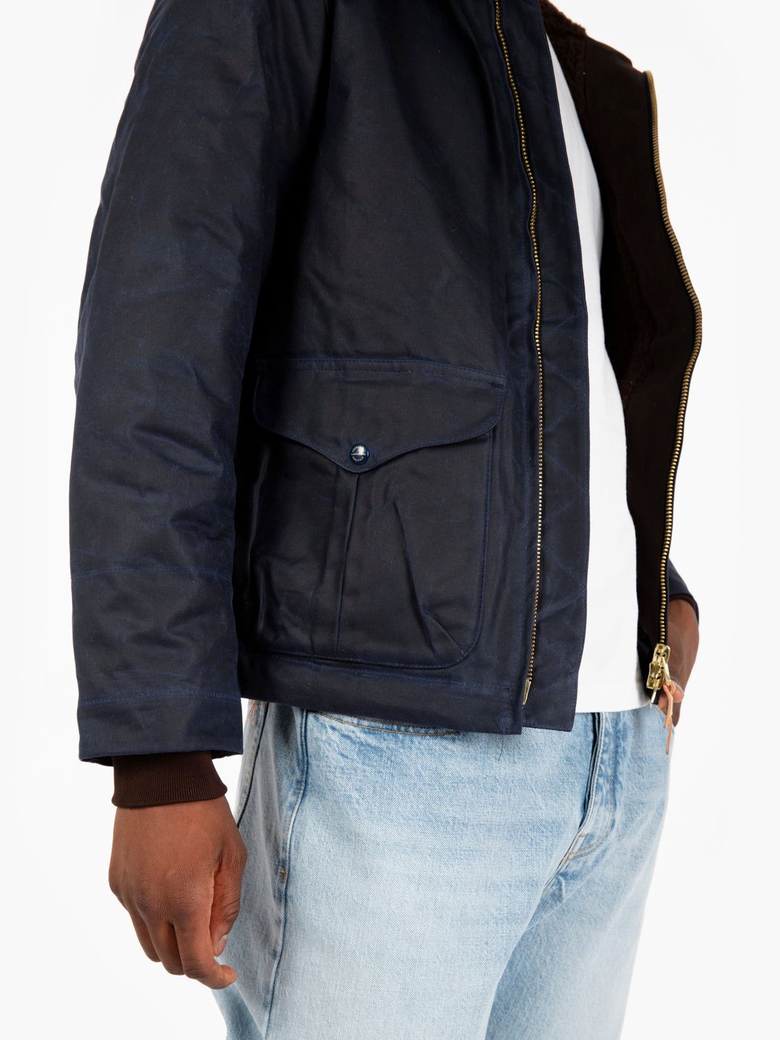 Giubbotto navy con cappuccio