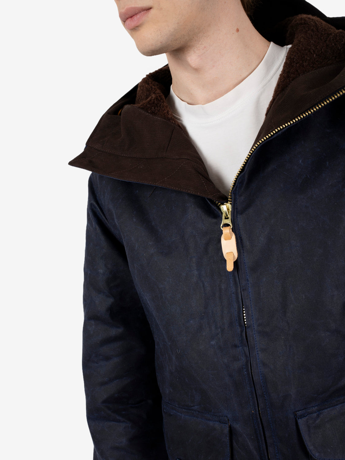 Navy jacket with hood