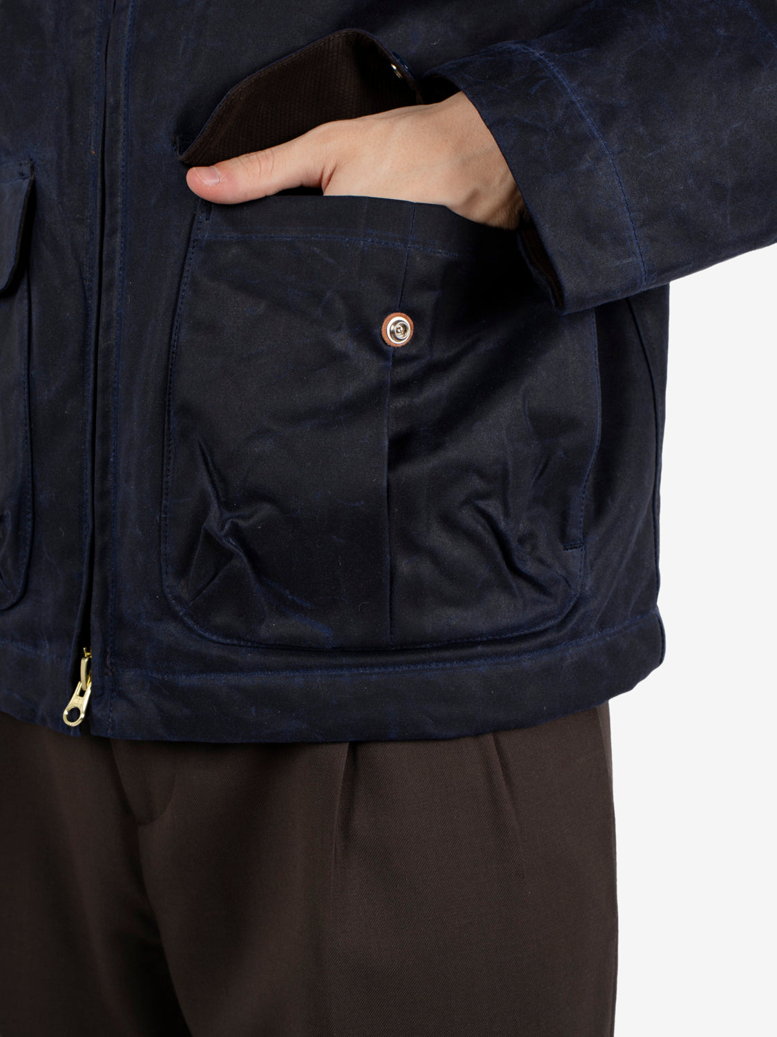 Navy jacket with hood