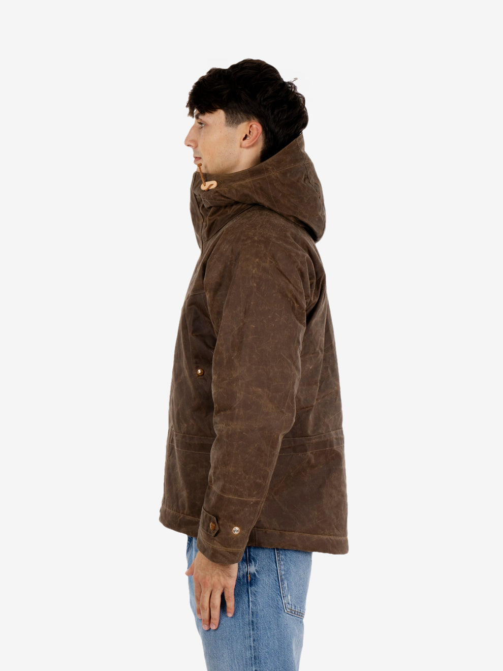 Mountain jacket cotone cerato dark tan