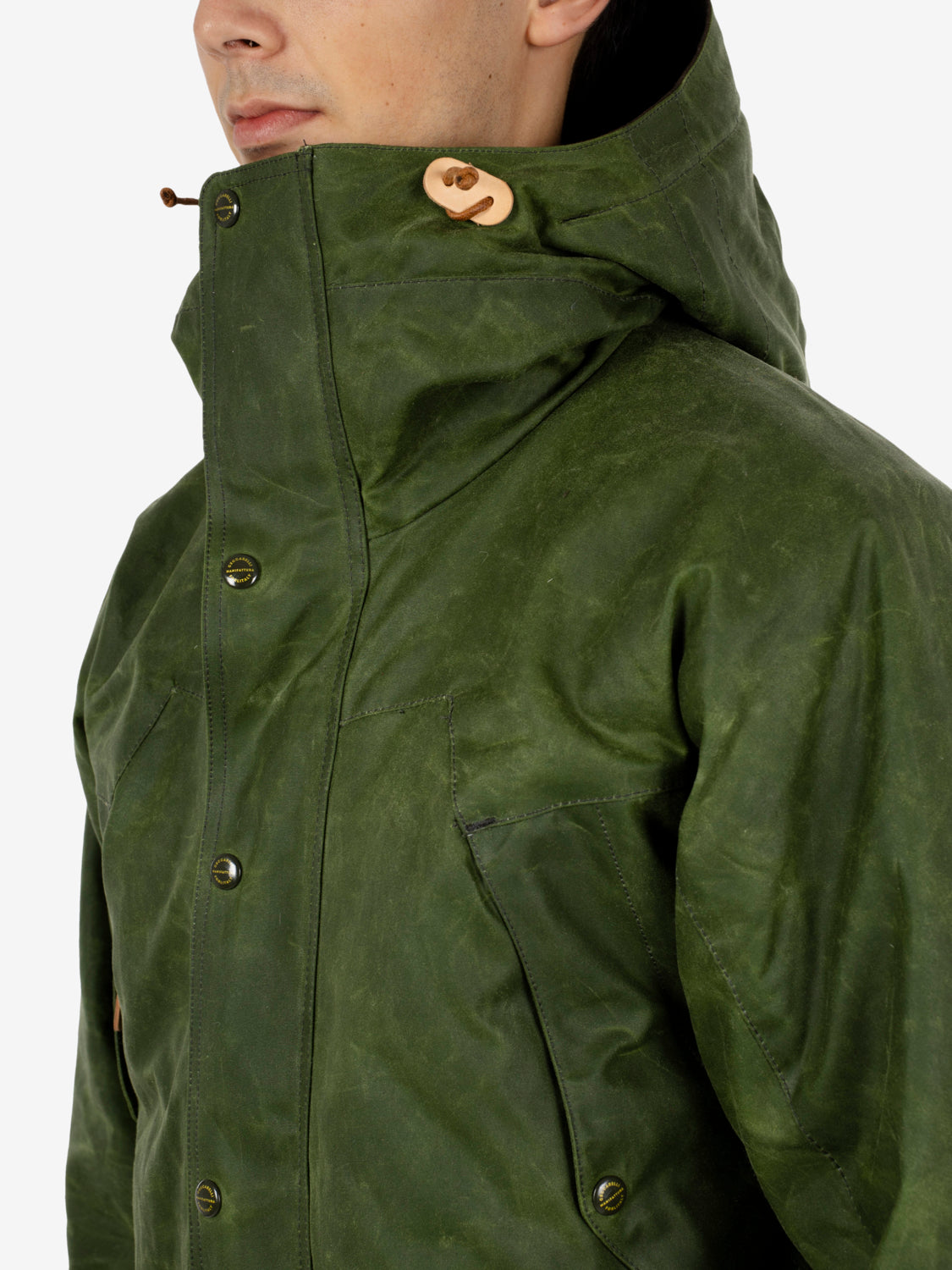 Mountain jacket cotone cerato light green