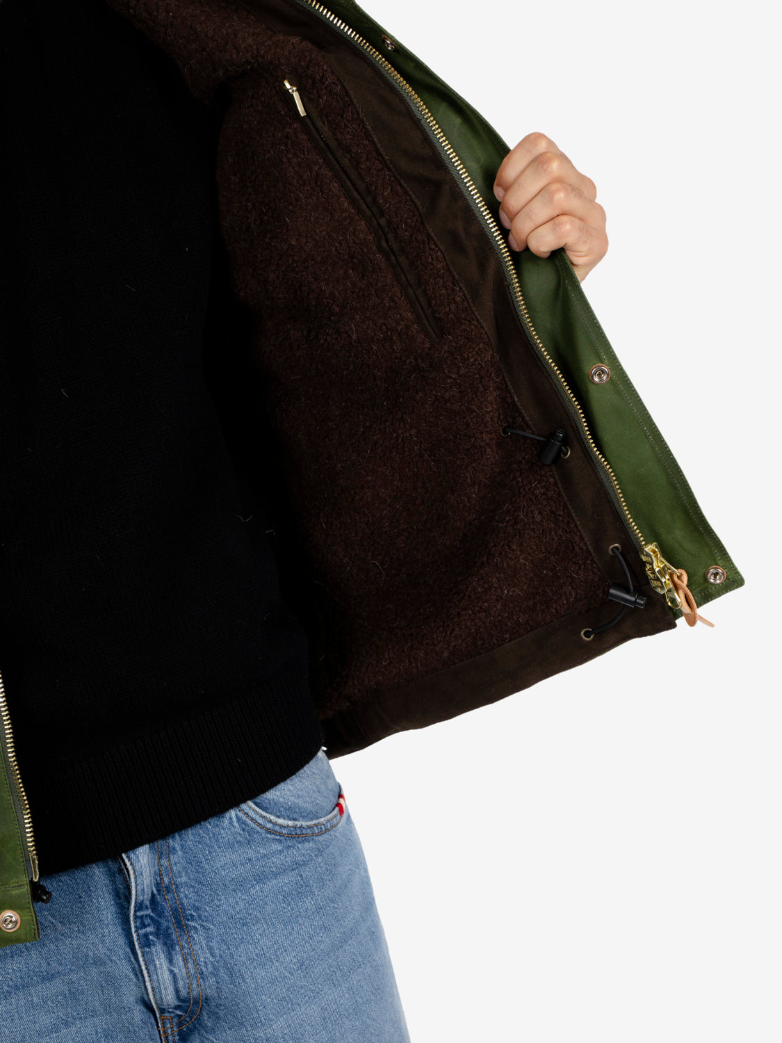 Mountain jacket cotone cerato light green