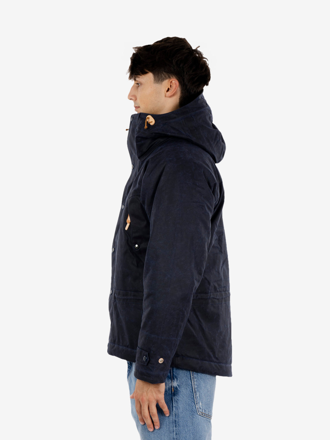 Mountain jacket cotone cerato navy