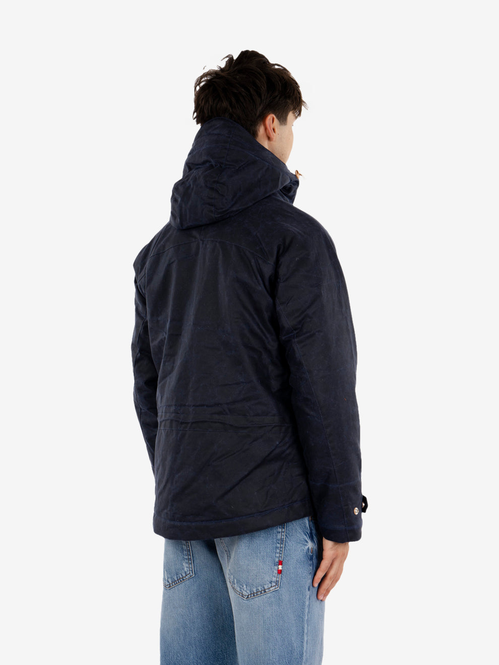 Mountain jacket cotone cerato navy